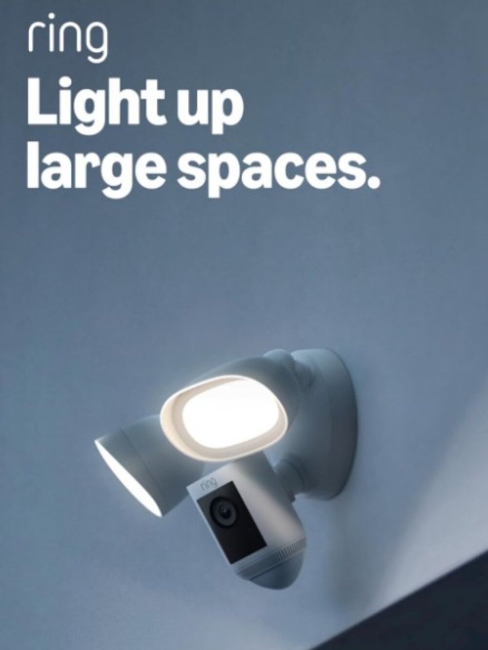 Share Ring Floodlight Cam Pro 2k White - $230 Retail